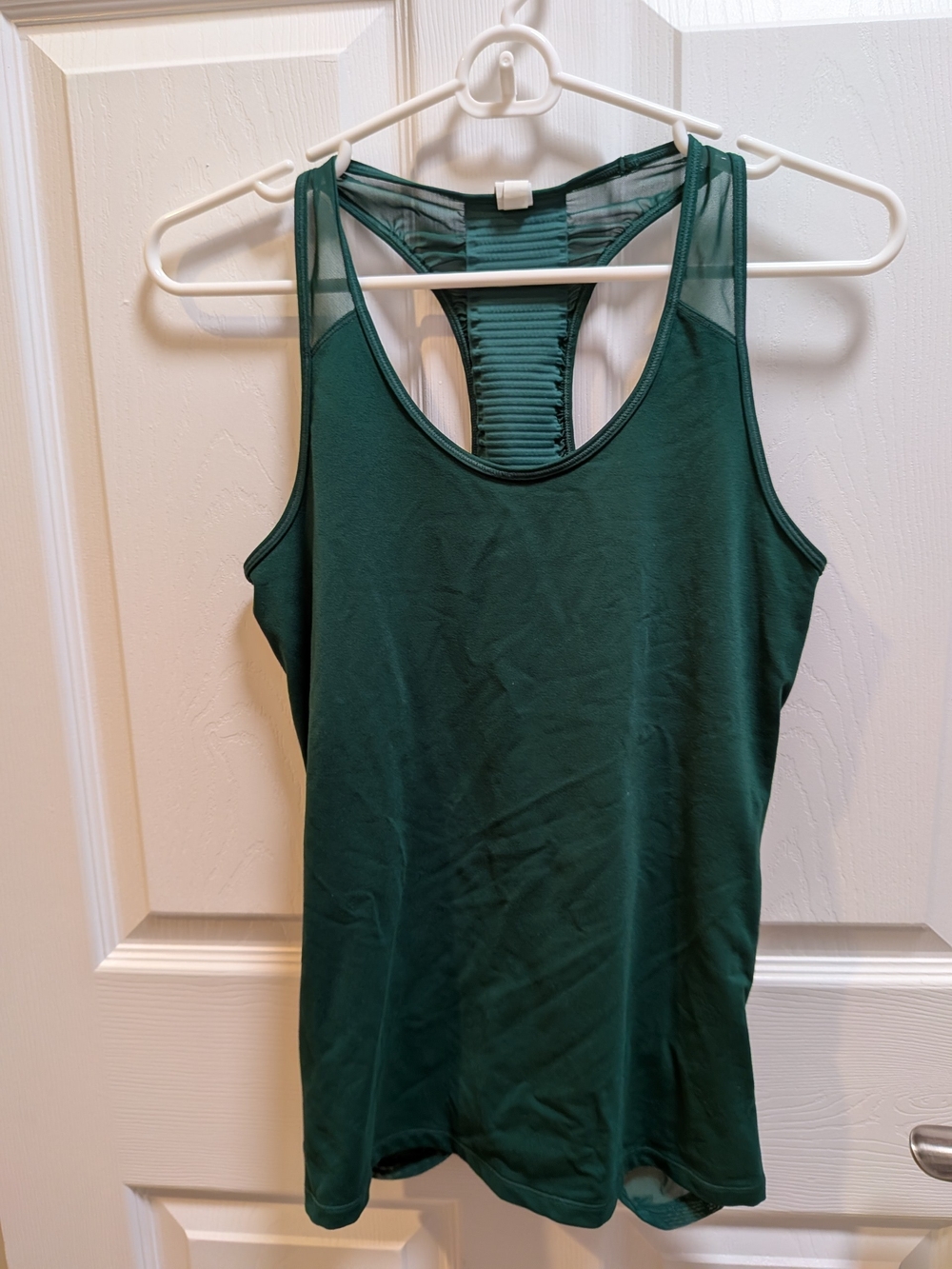 Athleta Deep Green Mesh-Back Racerback Tank Size Small